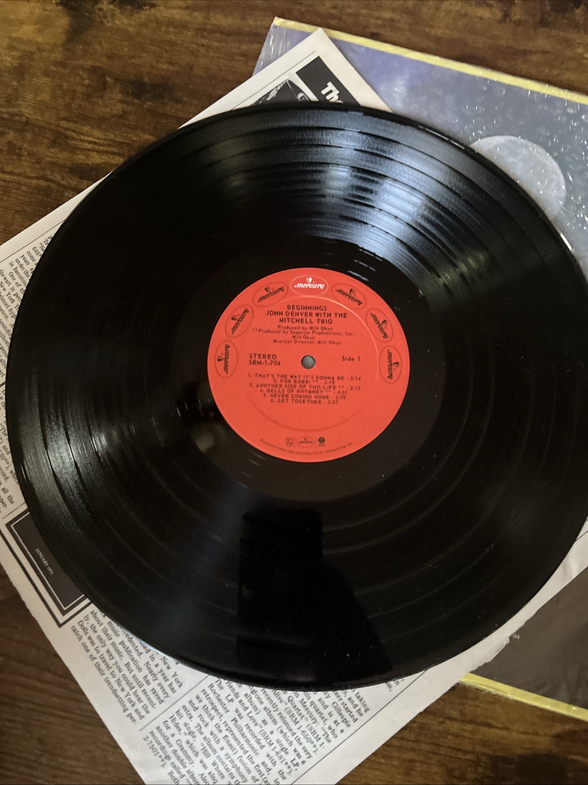 John Denver Beginnings with the Mitchell Trio 1974 Mercury SRM 1-704 EX. Cond!