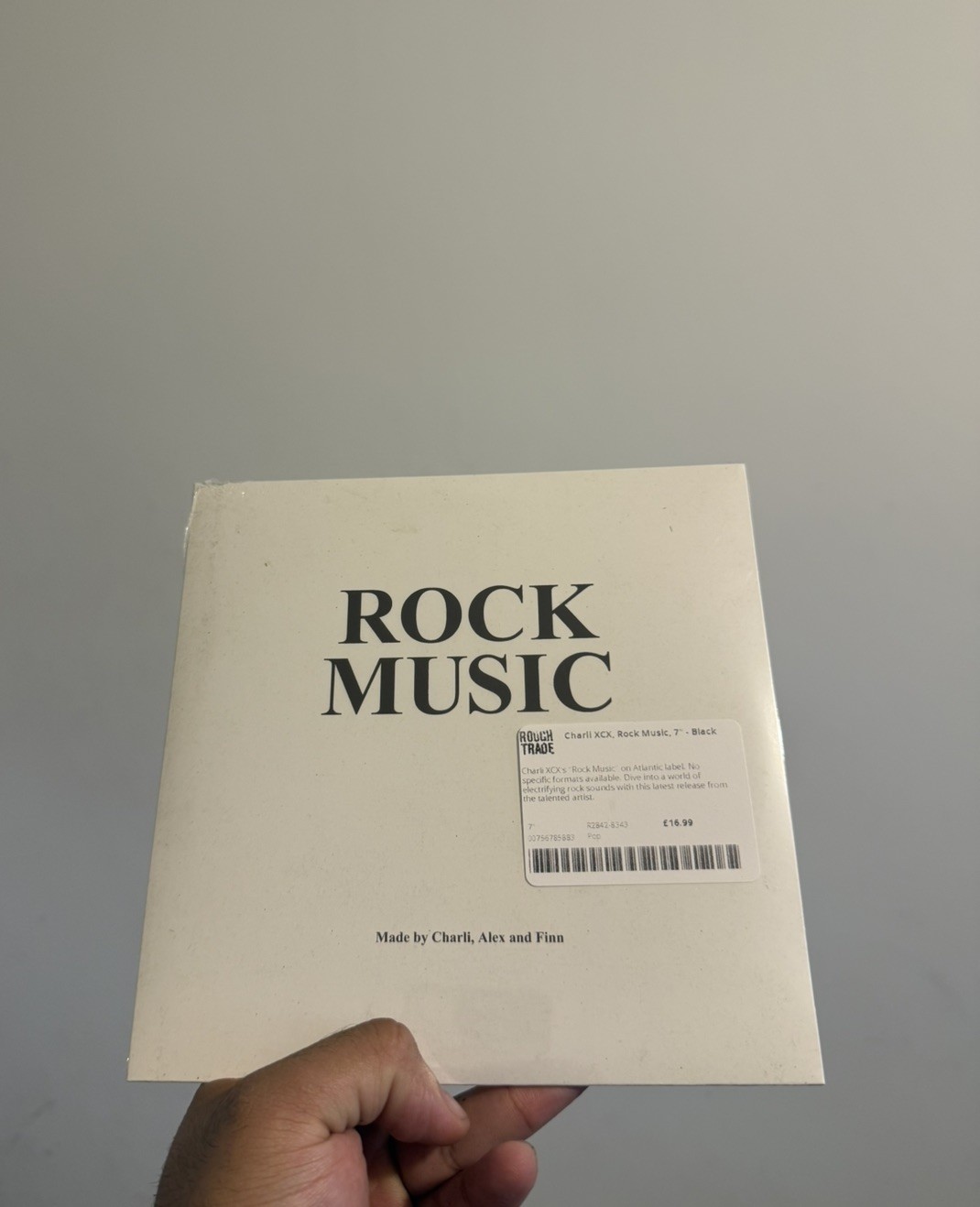 Charli xcx Rock Music 7” Vinyl Record Single. Limited edition. Brand new.