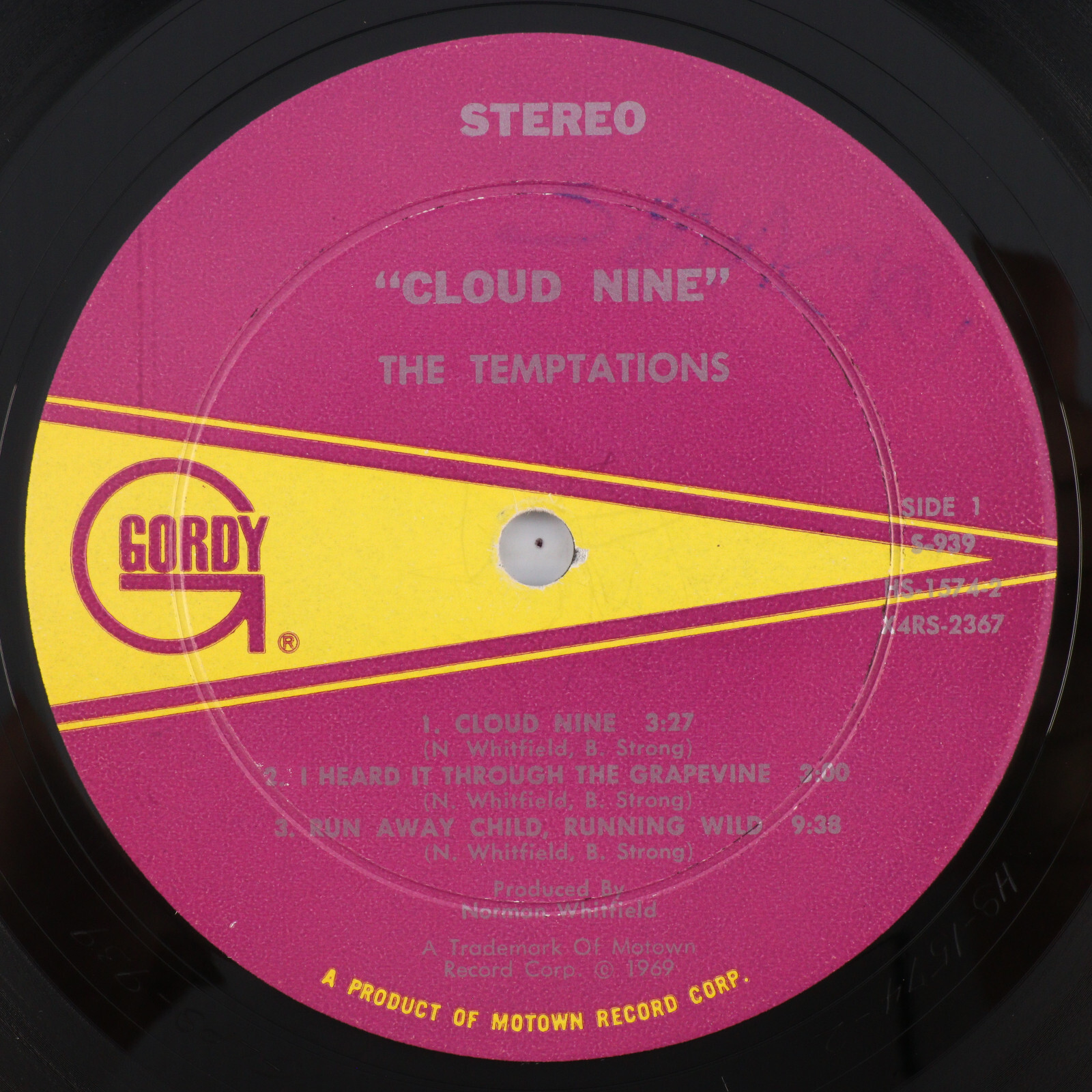 The Temptations – Cloud Nine – 1969 Stereo 12″ LP Vinyl Record Hollywood S-939