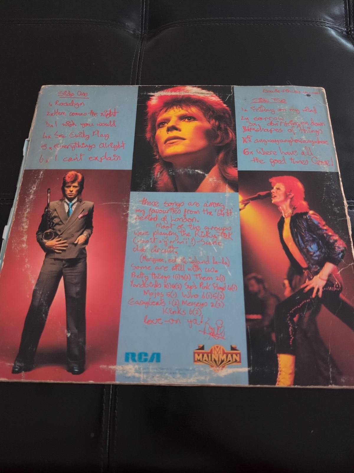DAVID BOWIE Pinups 1973 Record Vinyl LP RCA Victor APL1-0291 Dynaflex