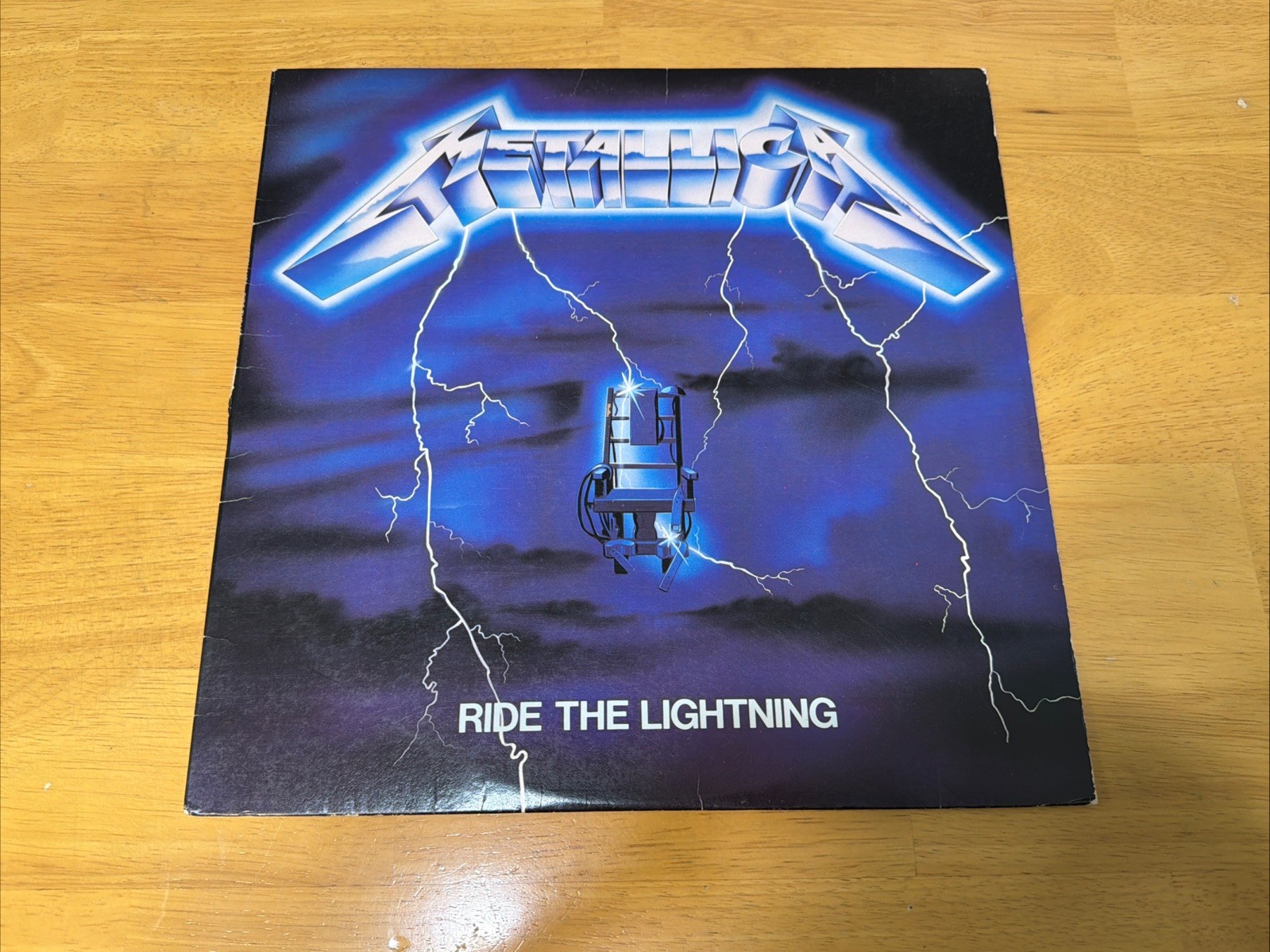 Metallica – Ride The Lightning Vinyl LP (Elektra) Plus Original 1984 Insert VG