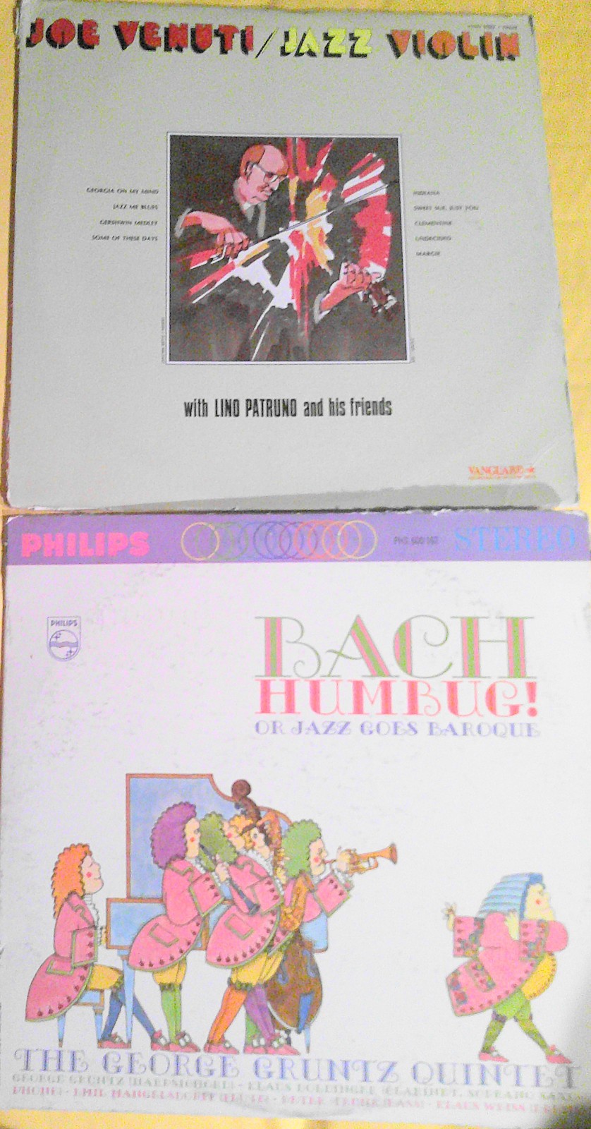 Joe Venuti – Jazz Violin + George Gruntz Quintet – Bach Humbug – Lot of 2 LPs