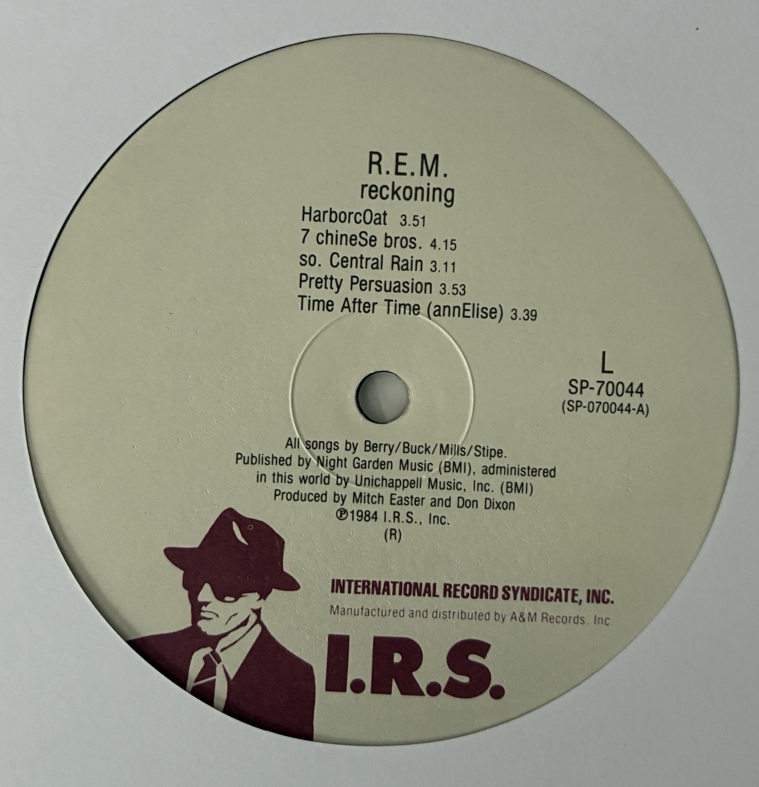 R.E.M. Reckoning Rare Purple Translucent Quiex Vinyl 1984 US Press Record VG+