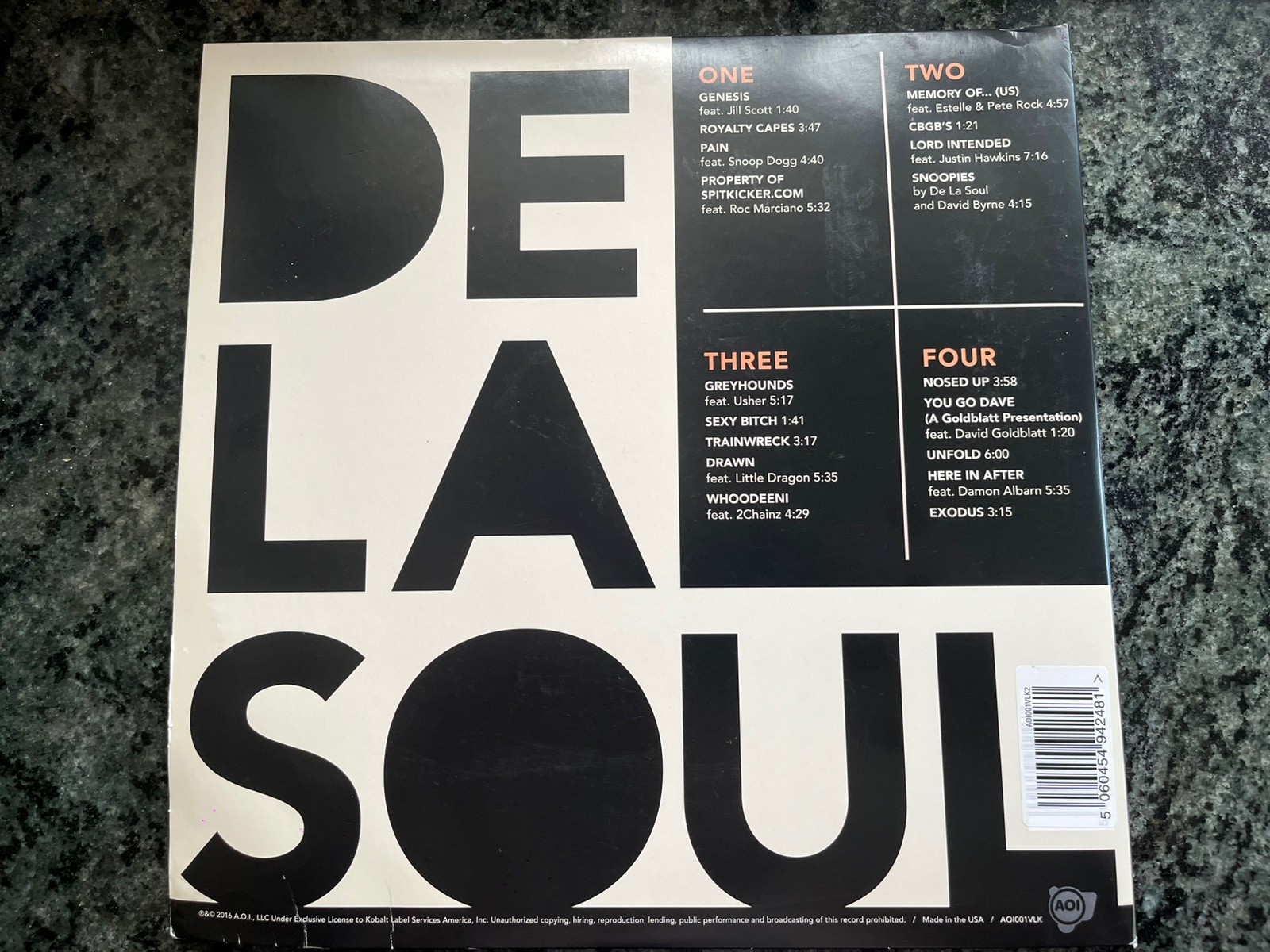 De La Soul – And The Anonymous Nobody Kickstarter Mint Green Autographed RARE