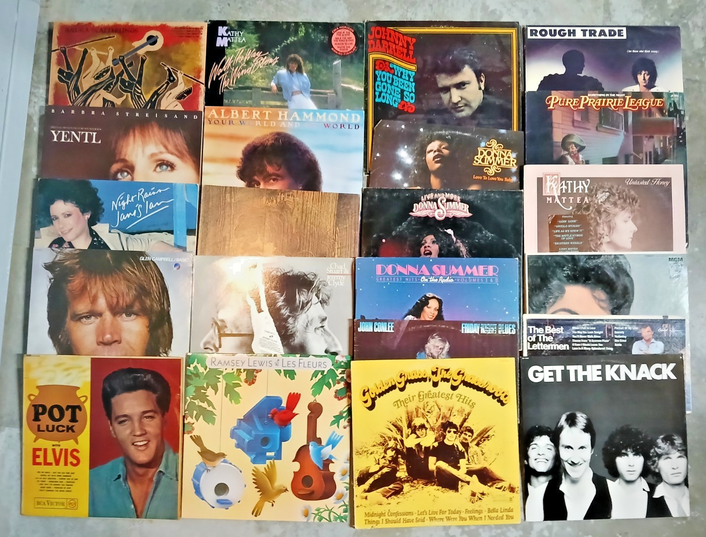 22 Vintage Vinyl LPs 60’s 70’s 80’s – Elvis , Grassroots, Glen Campbell, Janis
