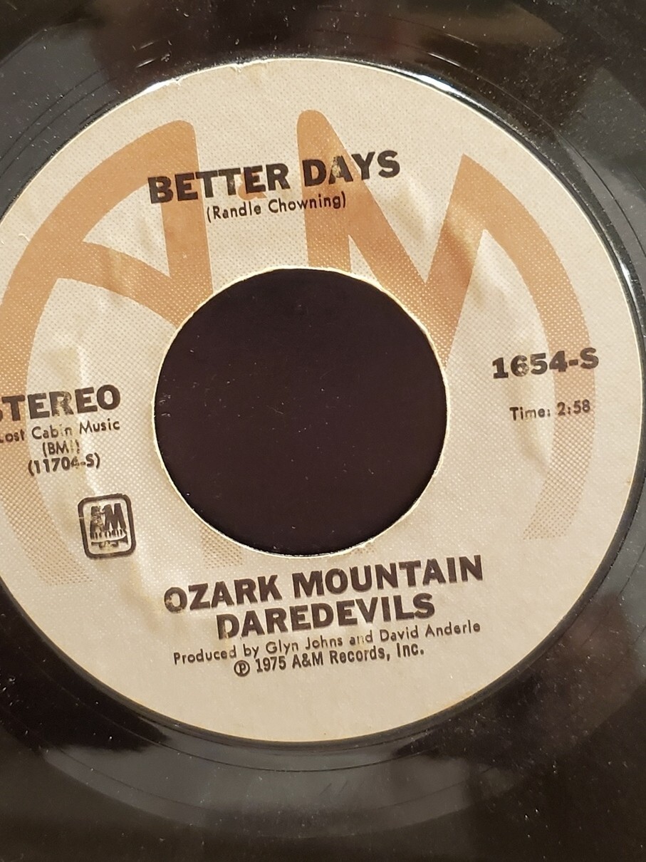 OZARK MOUNTAIN DAREDEVILS 7″ 45 RPM “Jackie Blue” & “Better Days” VG condition