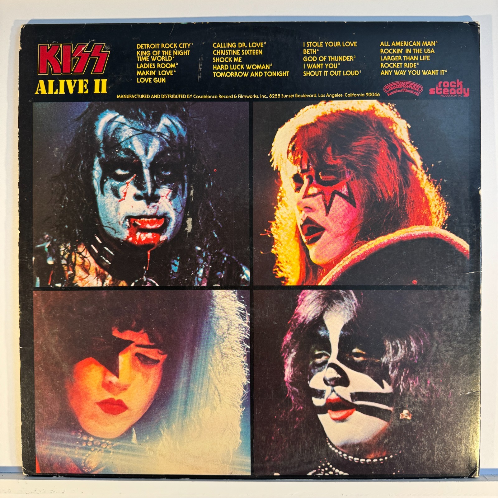 KISS Alive II 1977 Keel Pressing 2LP Gatefold Vinyl LP NBLP 7076-2 VG+/VG
