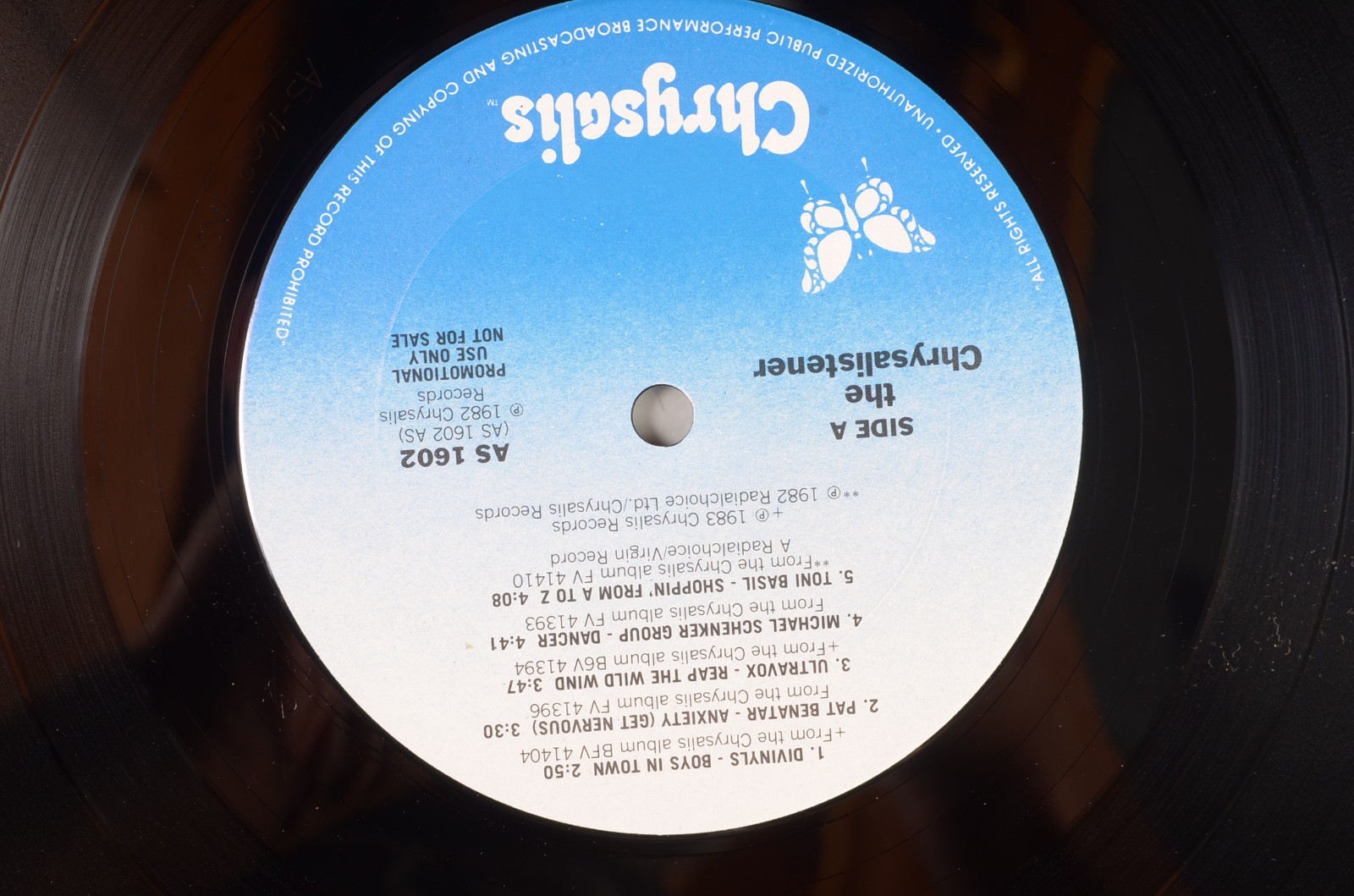 Chrysalis Chrysalistener Compilation Album Promo Lp Ultravox Pat Benitar Divinyl