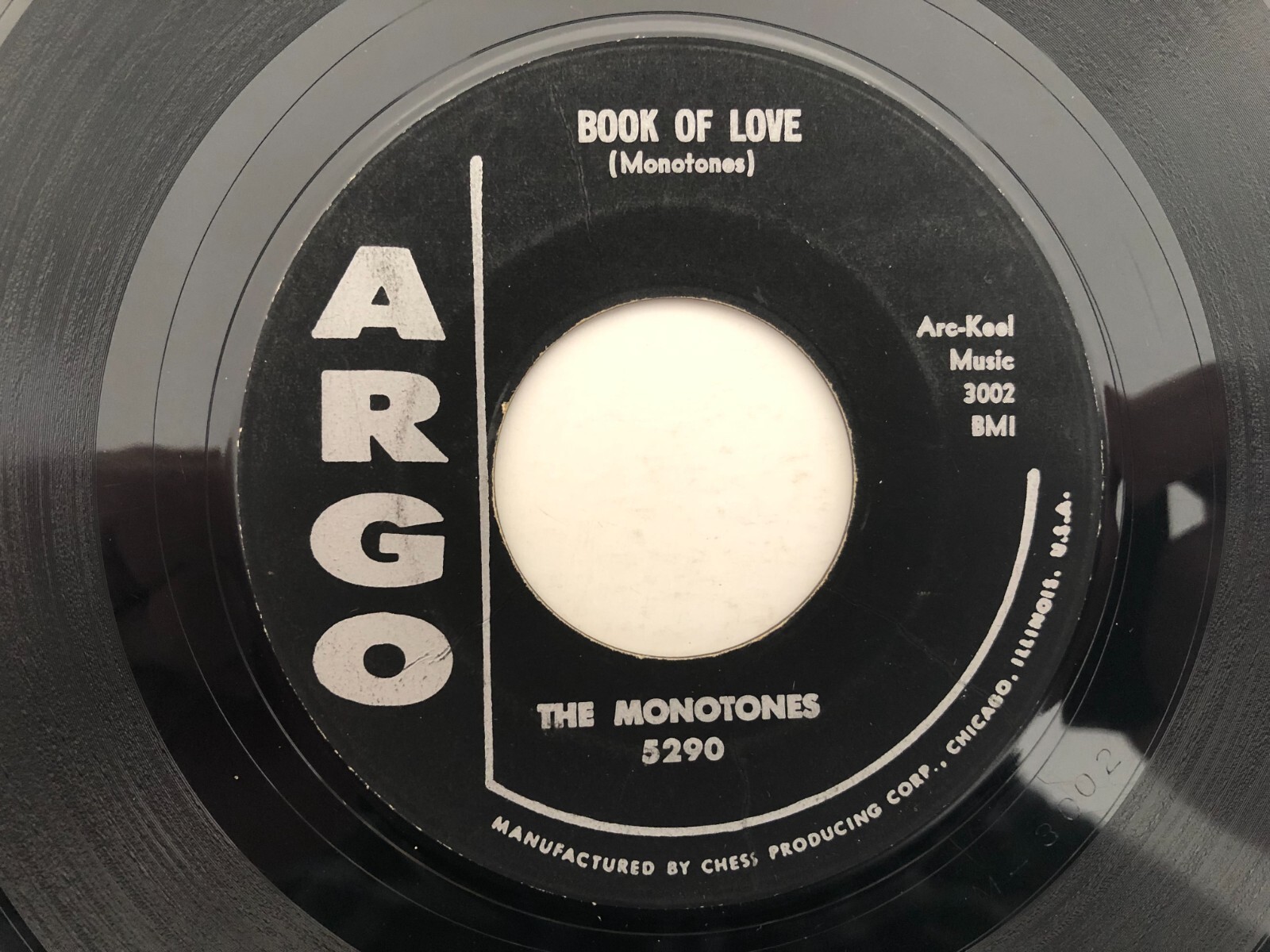 ’58 Doo Wop 45 MONOTONES Book Of Love/You Never Loved Me ARGO hear