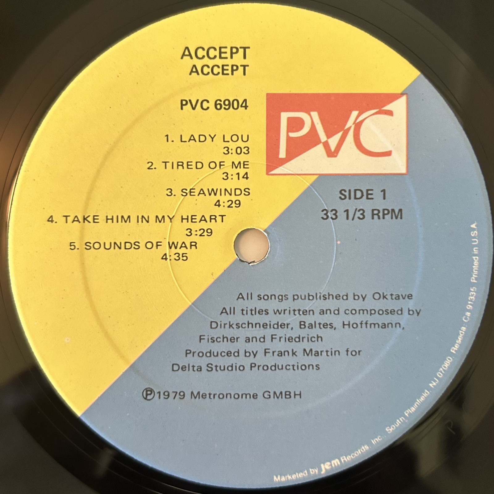 ACCEPT Accept 1984 PVC LP Vinyl Record IN SHRINK PLAY GRADED VG