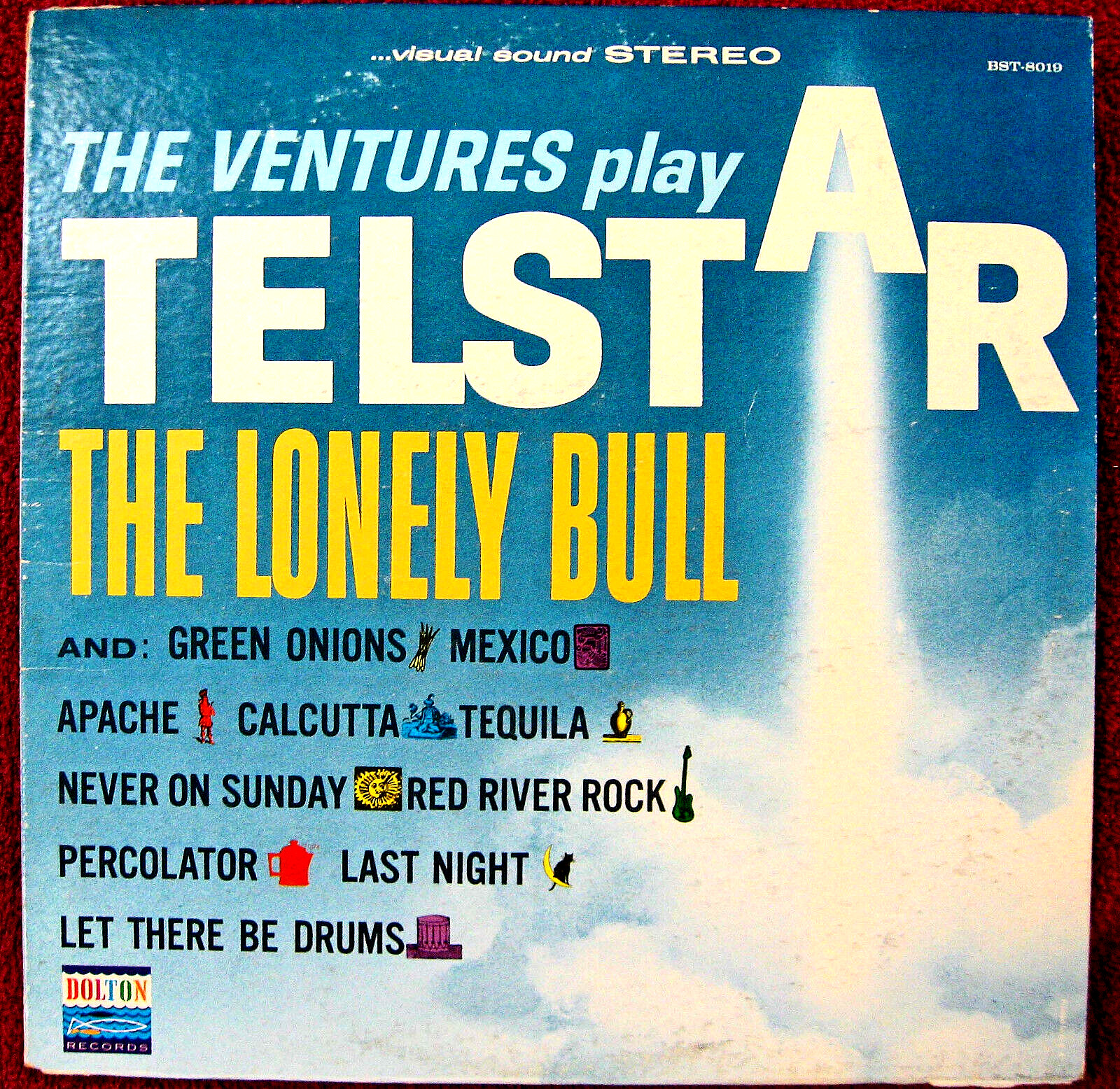 The Ventures-The Ventures Play Telstar The Lonely Bull Stereo LP 1962 Dolton VG+