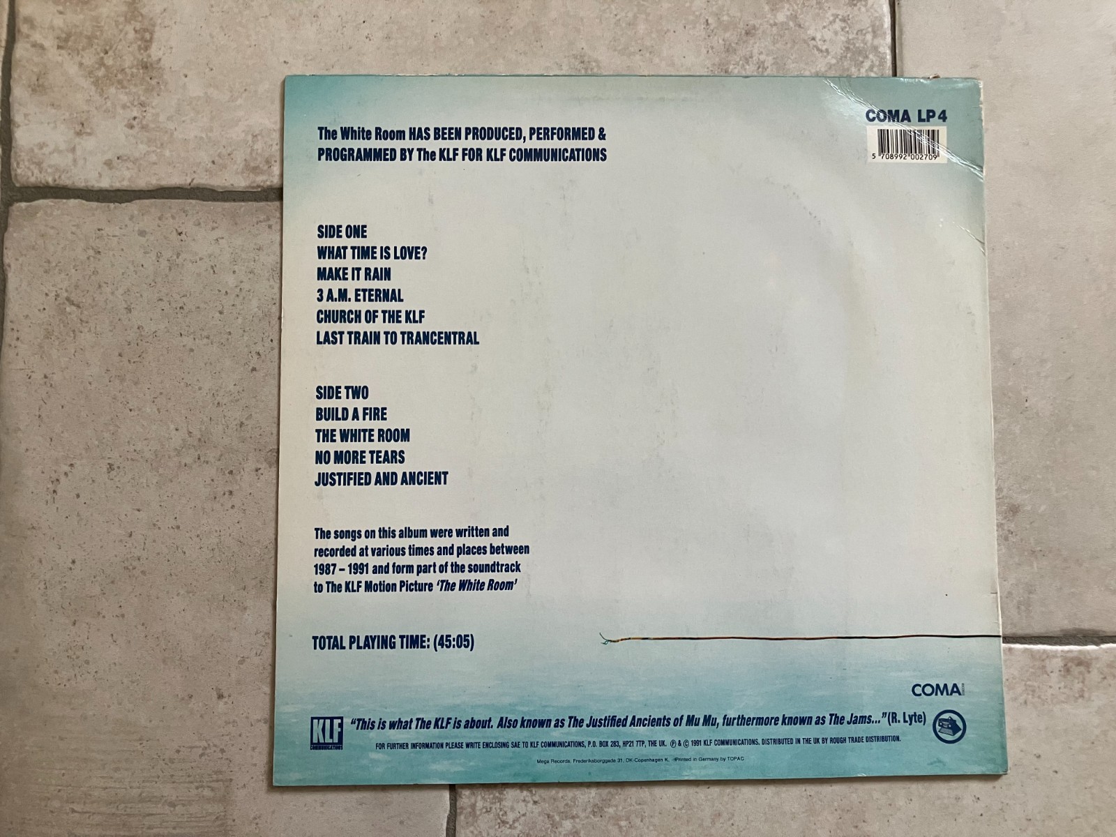The KLF ‎_ The White Room _ Vinile LP 33giri 12″ _ 1991 Coma Scandinavia 1st