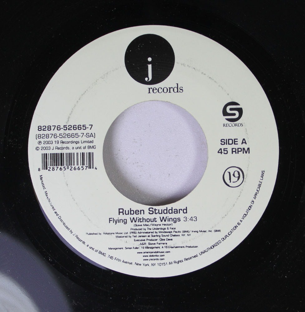 Pop 45 Ruben Studdard – Flying Without Wings / Superstar On J Records