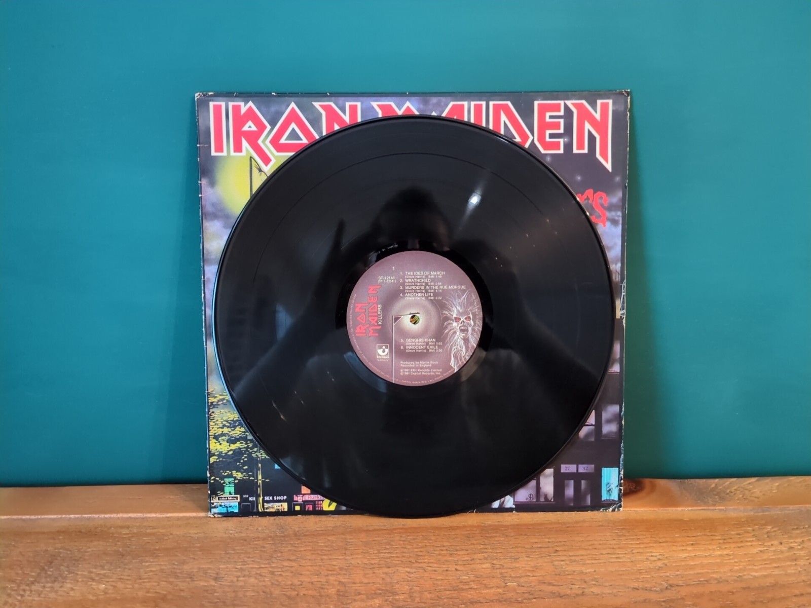 Iron Maiden Killers LP Vinyl Record 1981 Harvest ST-12141 1st Los Angeles Press