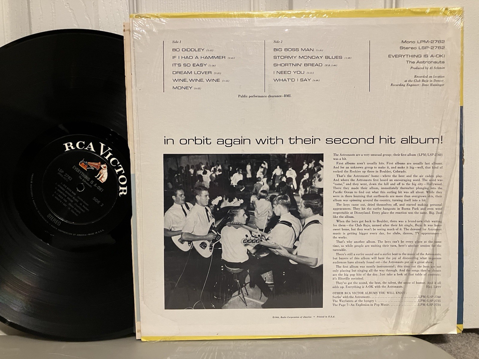 THE ASTRONAUTS – Everything Is A OK Vinyl LP Stereo Original EX Surf Guitar