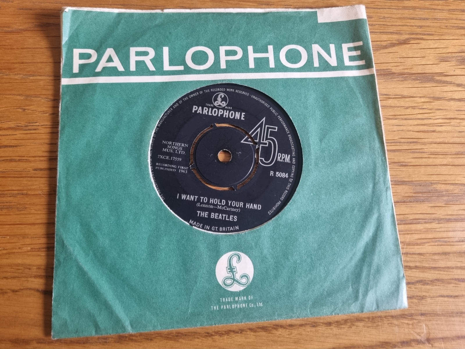 THE BEATLES – I Want To Hold Your Hand 7″ Parlophone R 5084 1963 Second Pressing