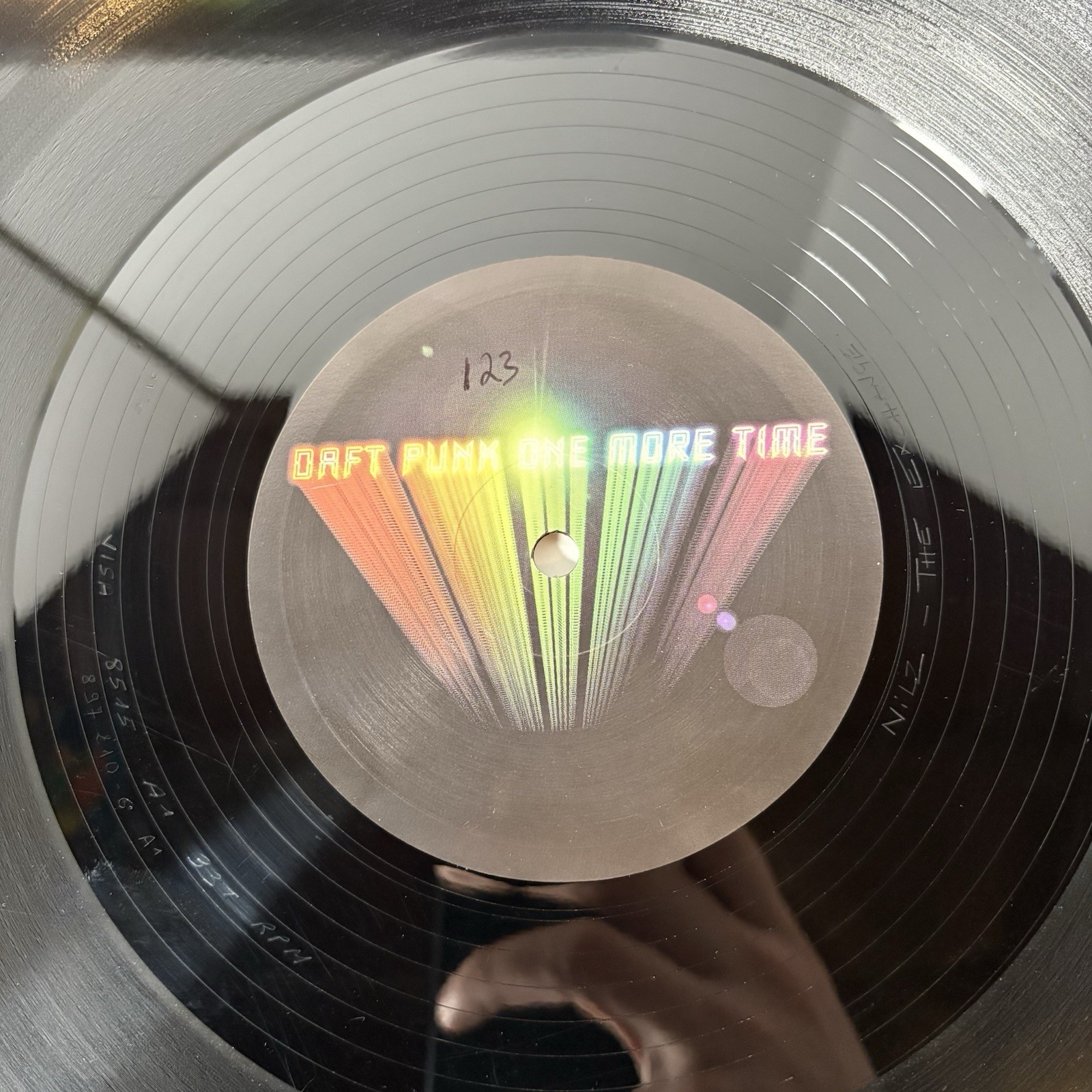 Daft Punk One More Time 2000 Vinyl 12” Original One Sided EU Import Vinyl Record