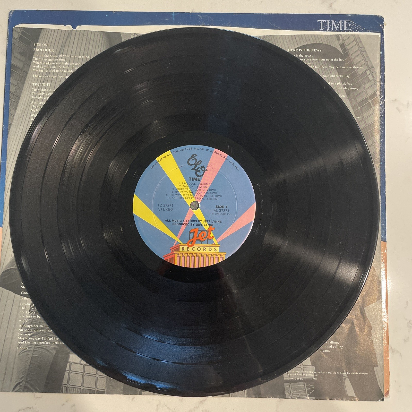 Electric Light Orchestra (ELO) – Time Vinyl LP – 1981 Jet Records – FZ 37371