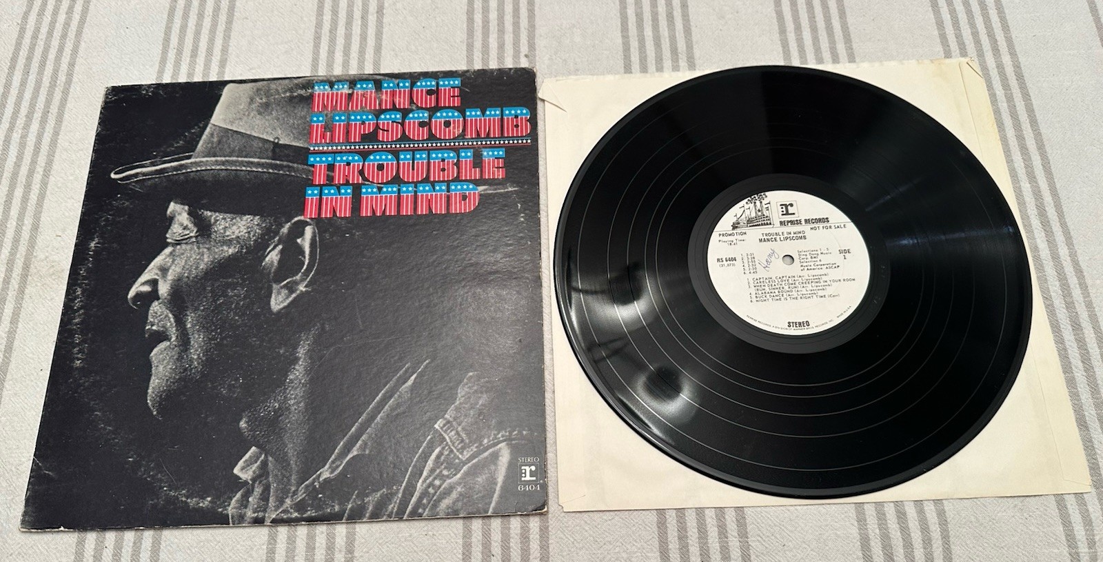 Mance Lipscomb Trouble In Mind Reprise RS 6404 1-B 1-D LP NM- Vinyl WLP