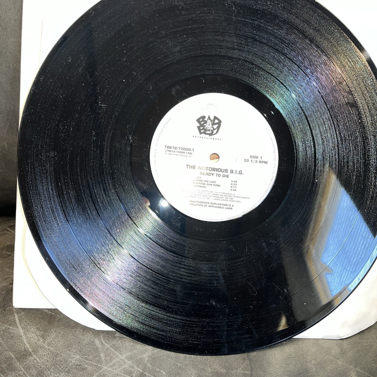 THE NOTORIOUS B.I.G. Ready To Die 1994 PROMO gold stamp 1ST PRESS U.S. LP