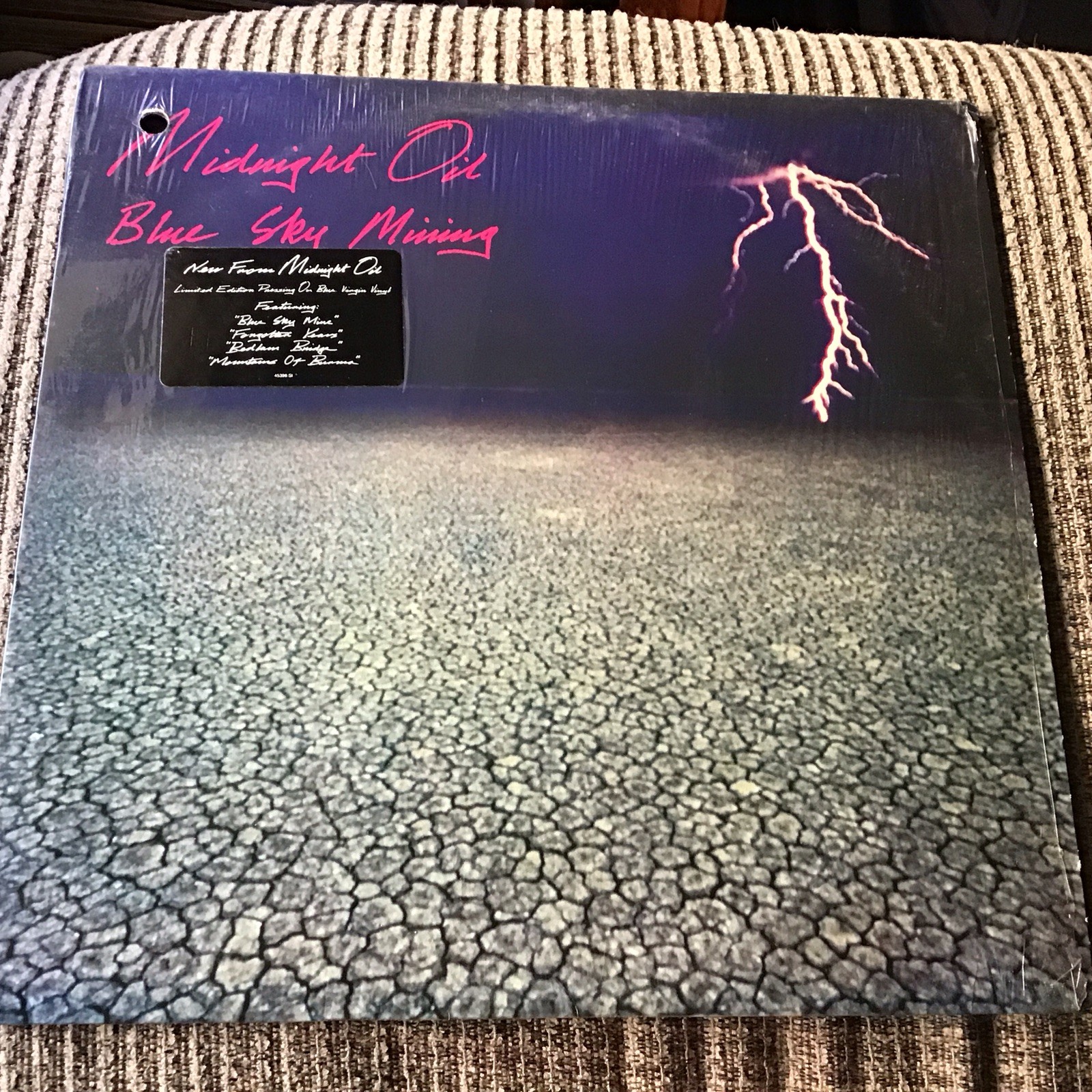 MIDNIGHT OIL BLUE SKY MINING OOP 1990 LP LIMITED EDITION BLUE VINYL COLUMBIA