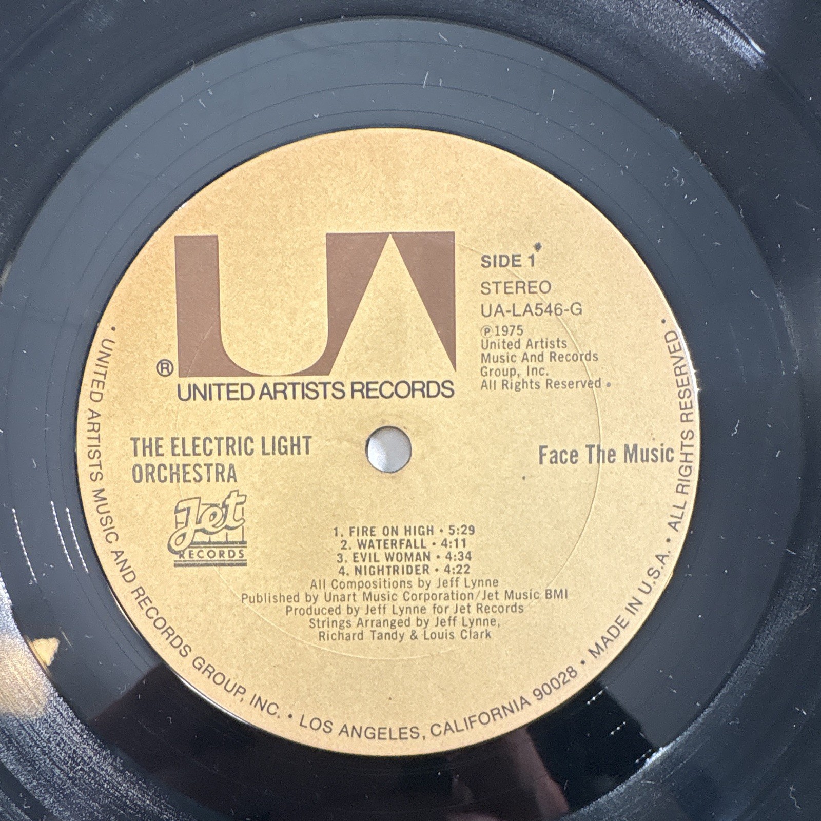 Electric Light Orchestra Face The Music LP Vinyl United Artists UA-LA546-G 1975
