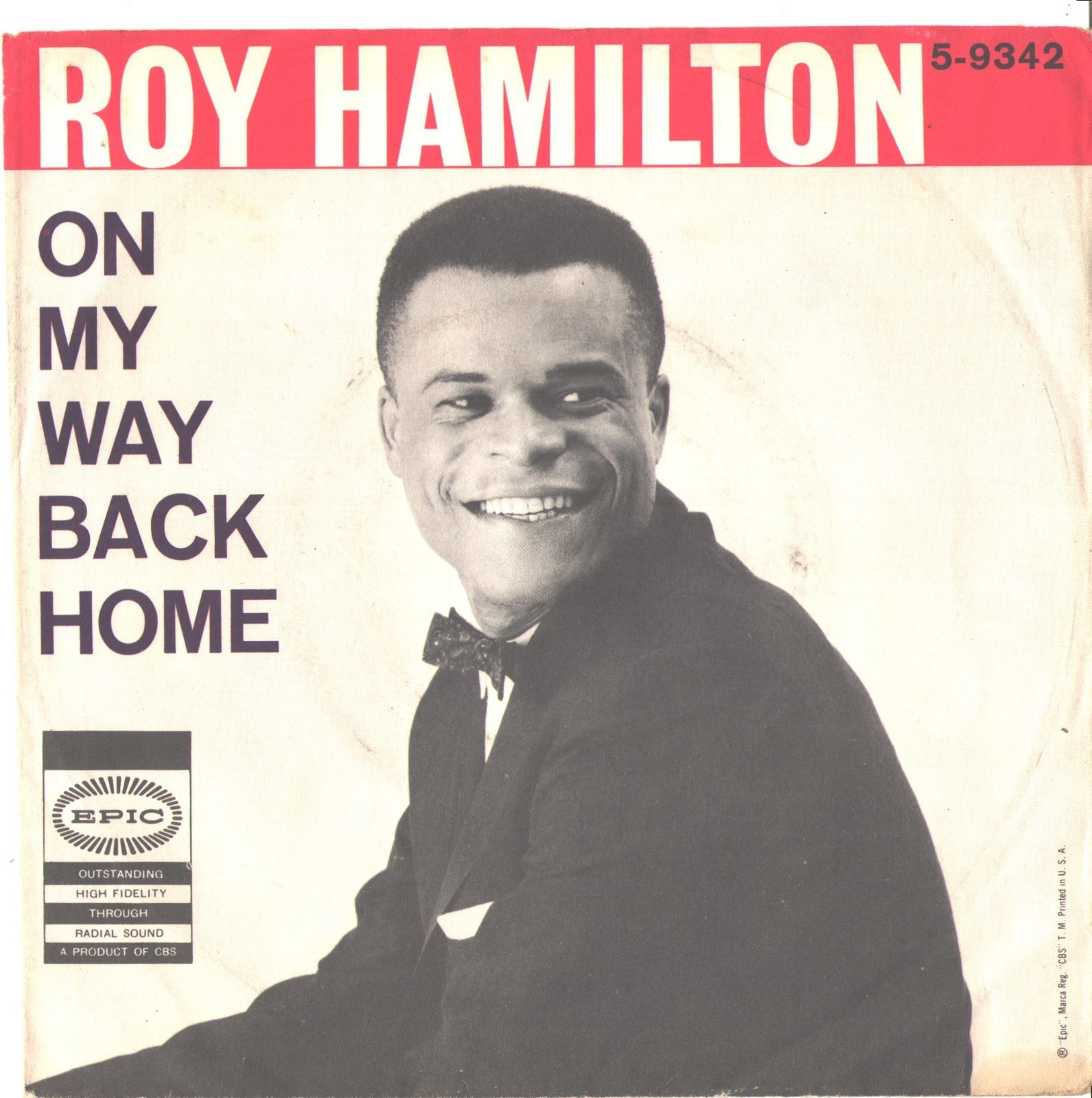 ROY HAMILTON-PICTURE SLEEVE + 45–(A GREAT ROMANCE)–PS–PIC–SLV