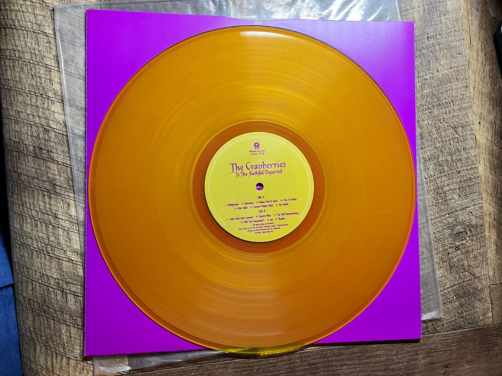 The Cranberries – To The Faithful Departed (1996) 12″ YELLOW Vinyl LP – RARE
