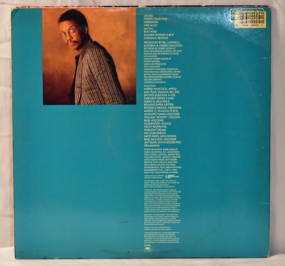 Herbie Hancock – Perfect Machine (1988 Carrollton) Vinyl Record LP