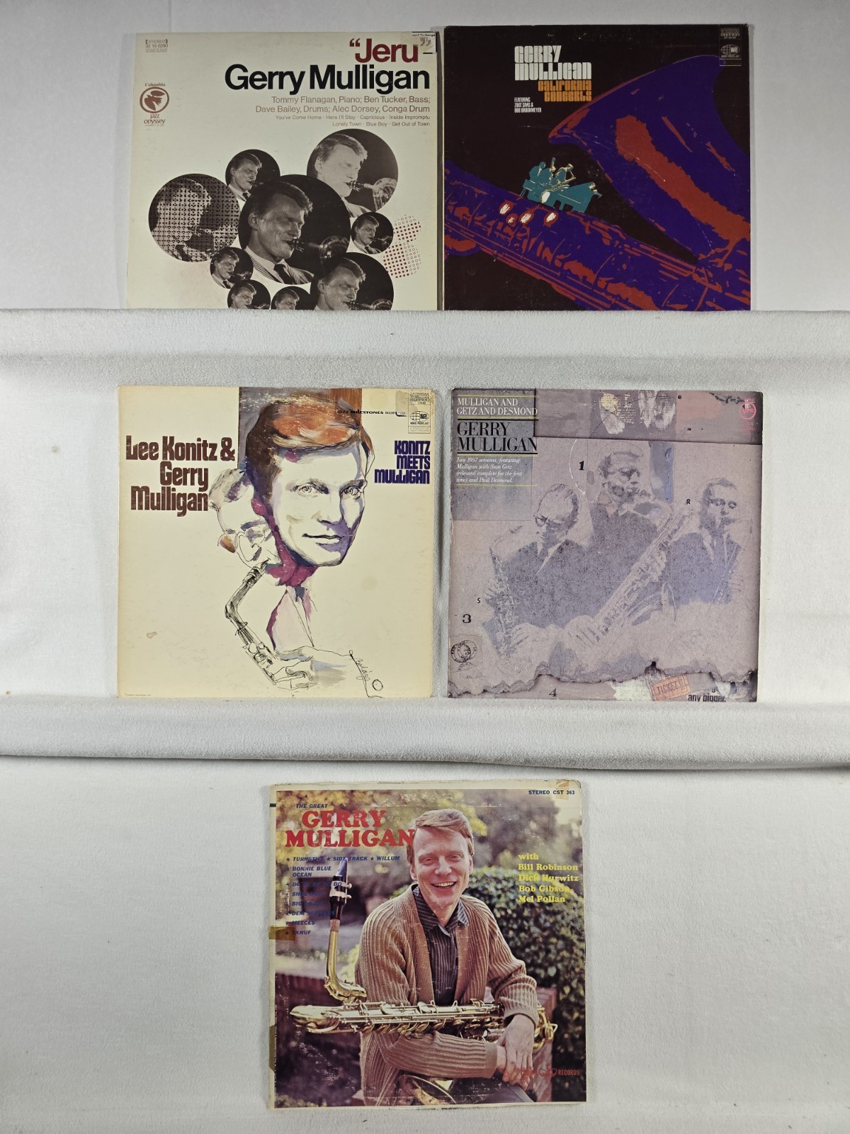 GERRY MULLIGAN Vinyl Record Lot 5 Albums See Photos For Vinyl Grading