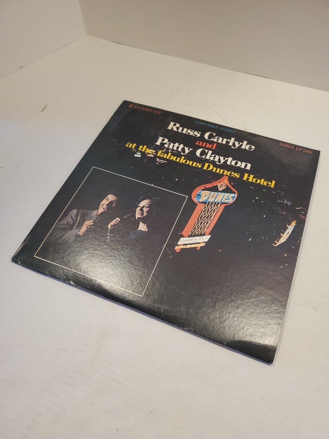 Russ Carlyle And Patty Clayton ‎– At The Fabulous Dunes Hotel signed