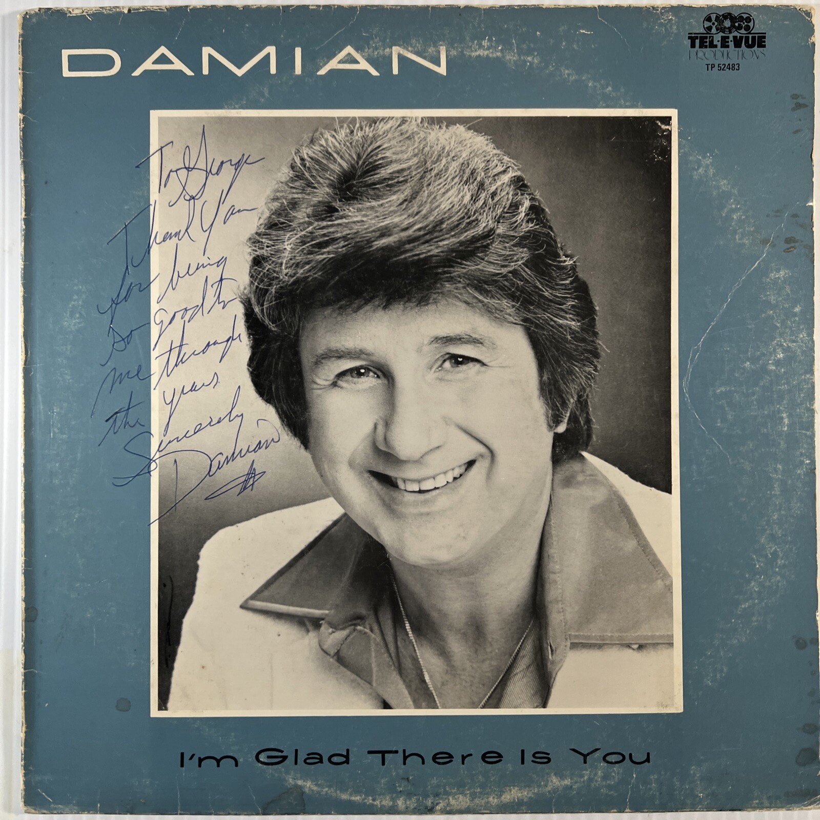 DAMIAN i’m glad there is you VINYL LP Private 1983 TEL-E-VUE AUTOGRAPHED RARE