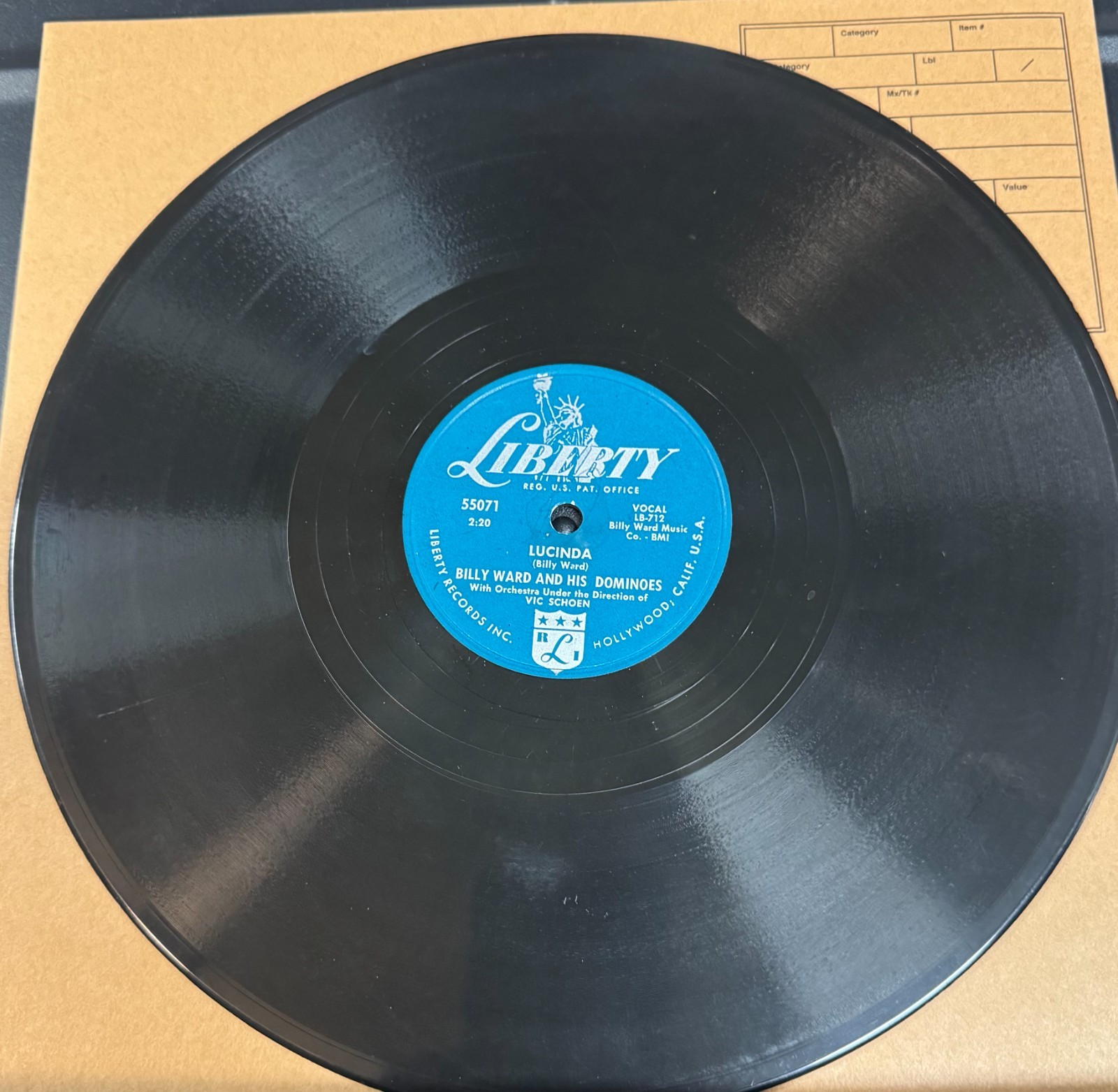 Billy Ward and His Dominoes – 78 RPM Record E Condition