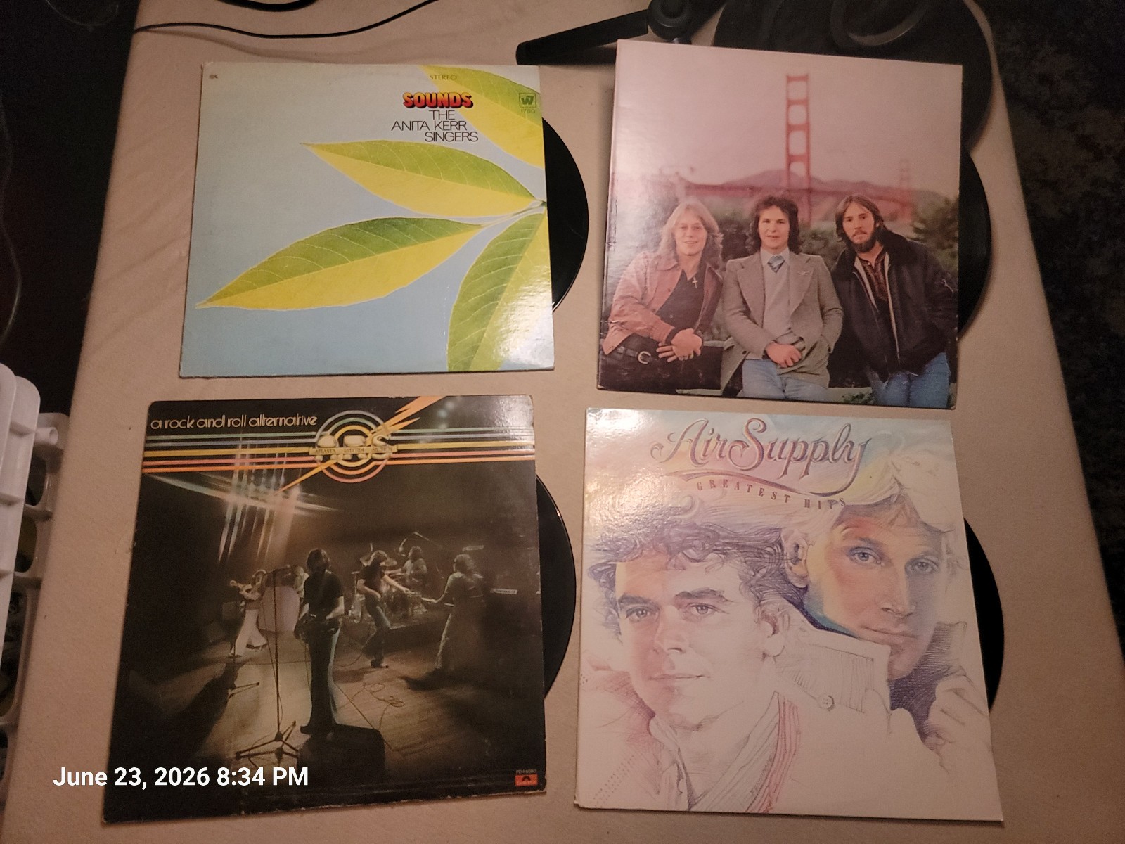 Air Supply and Classic Rock Alternative 4-Album Vinyl Lot