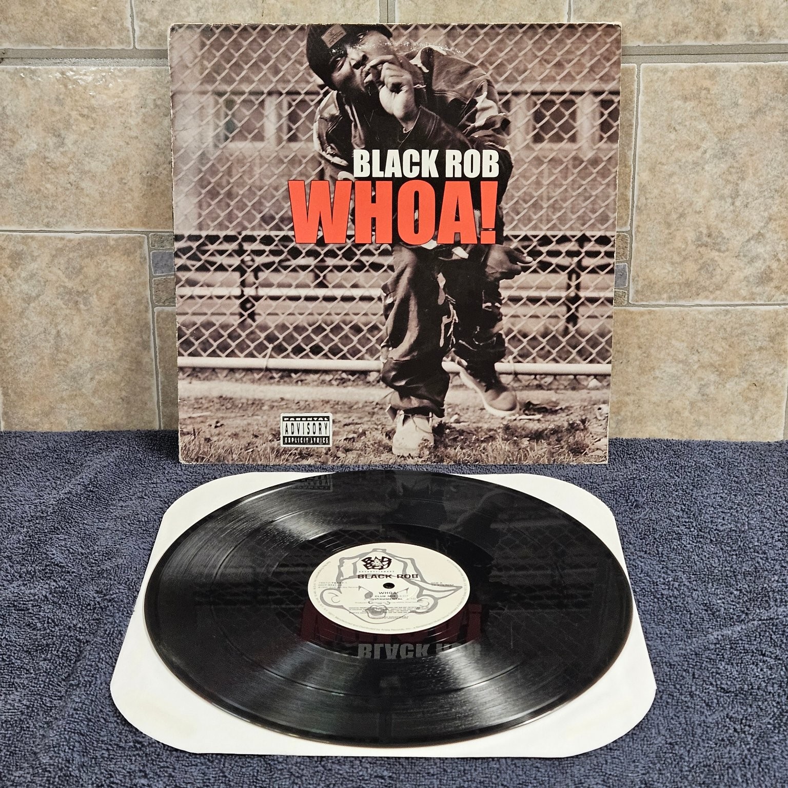 Black Rob – Whoa! 12″ Single 2000 Bad Boy Entertainment Hip Hop 33 RPM