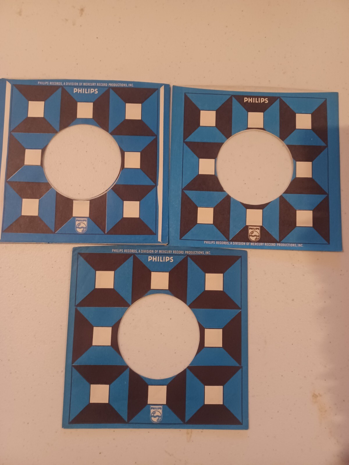 PHILIPS RECORDS (3) original company sleeves nice shape