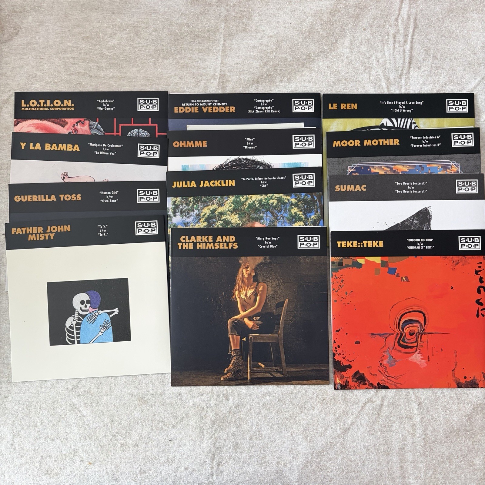 Sub Pop Singles Club Vol 5 Box Set Complete NM Unplayed Vedder Misty etc 12x 7″s