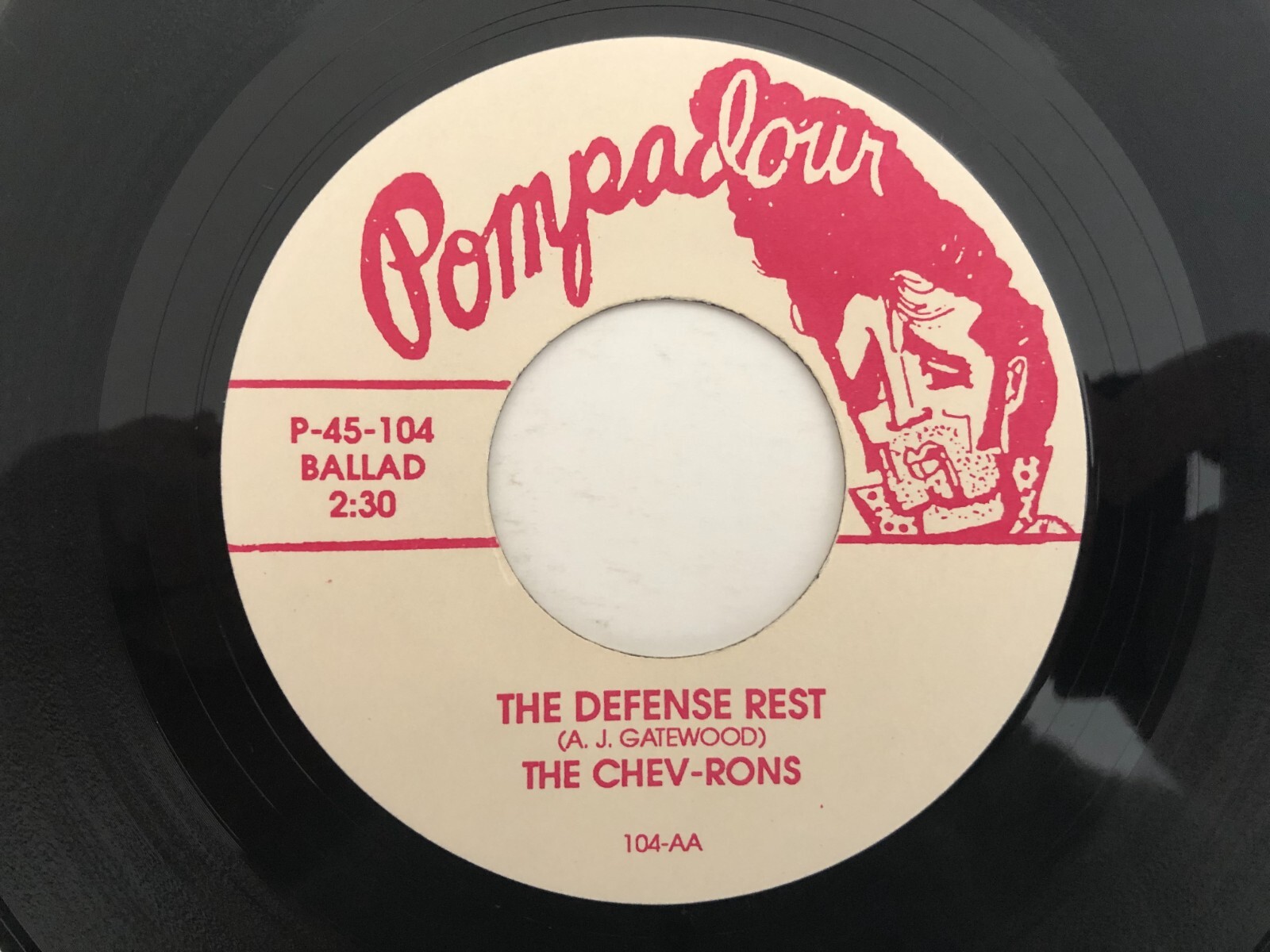 Doo Wop R&B Blues 45 CHEV-RONS/TOTTA’S BLUESBAND Defense Rest POMPADOUR