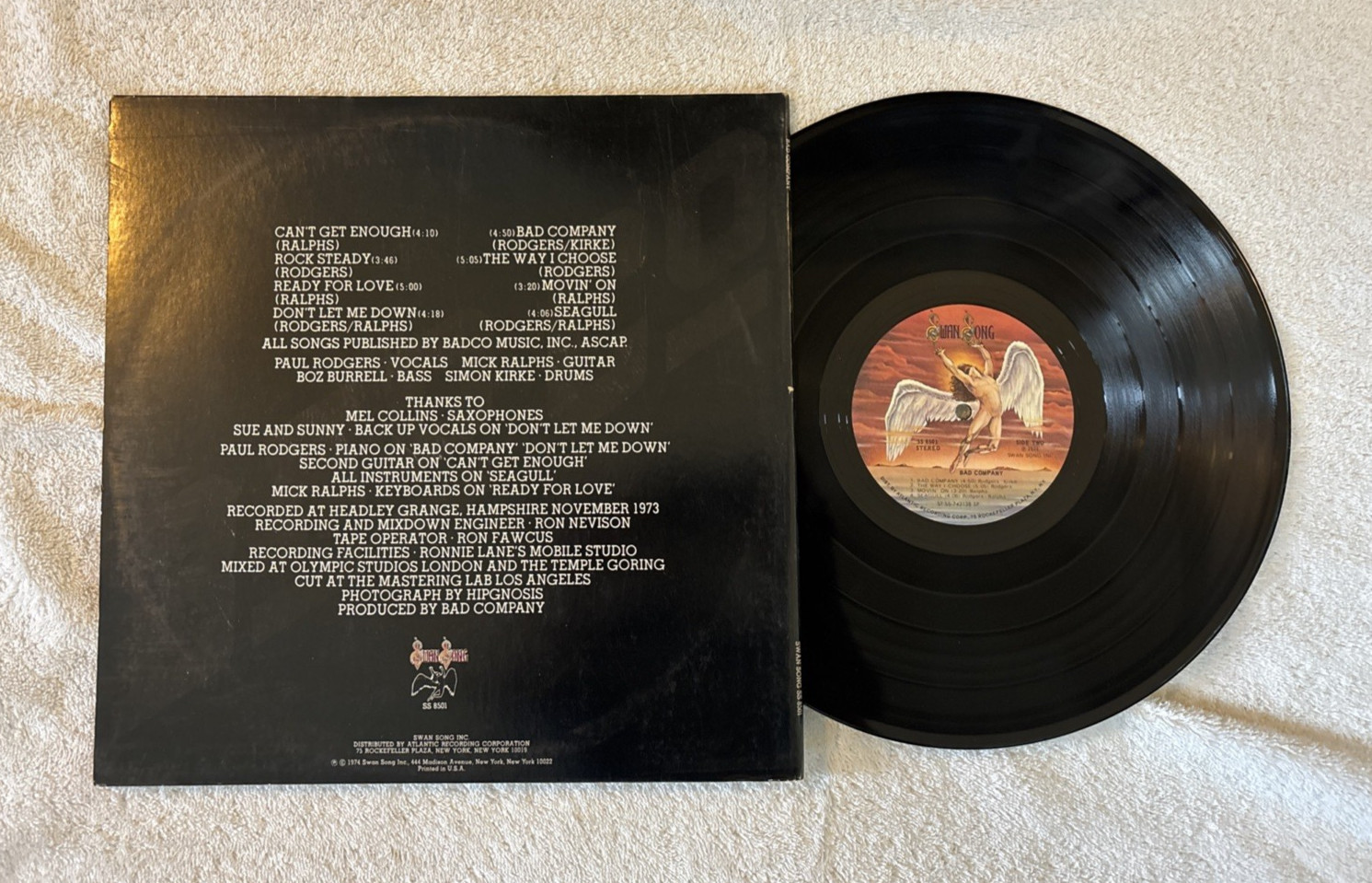 Bad Company BLUES ROCK LP (Swan Song SS 8501) Bad Company NM-/NM