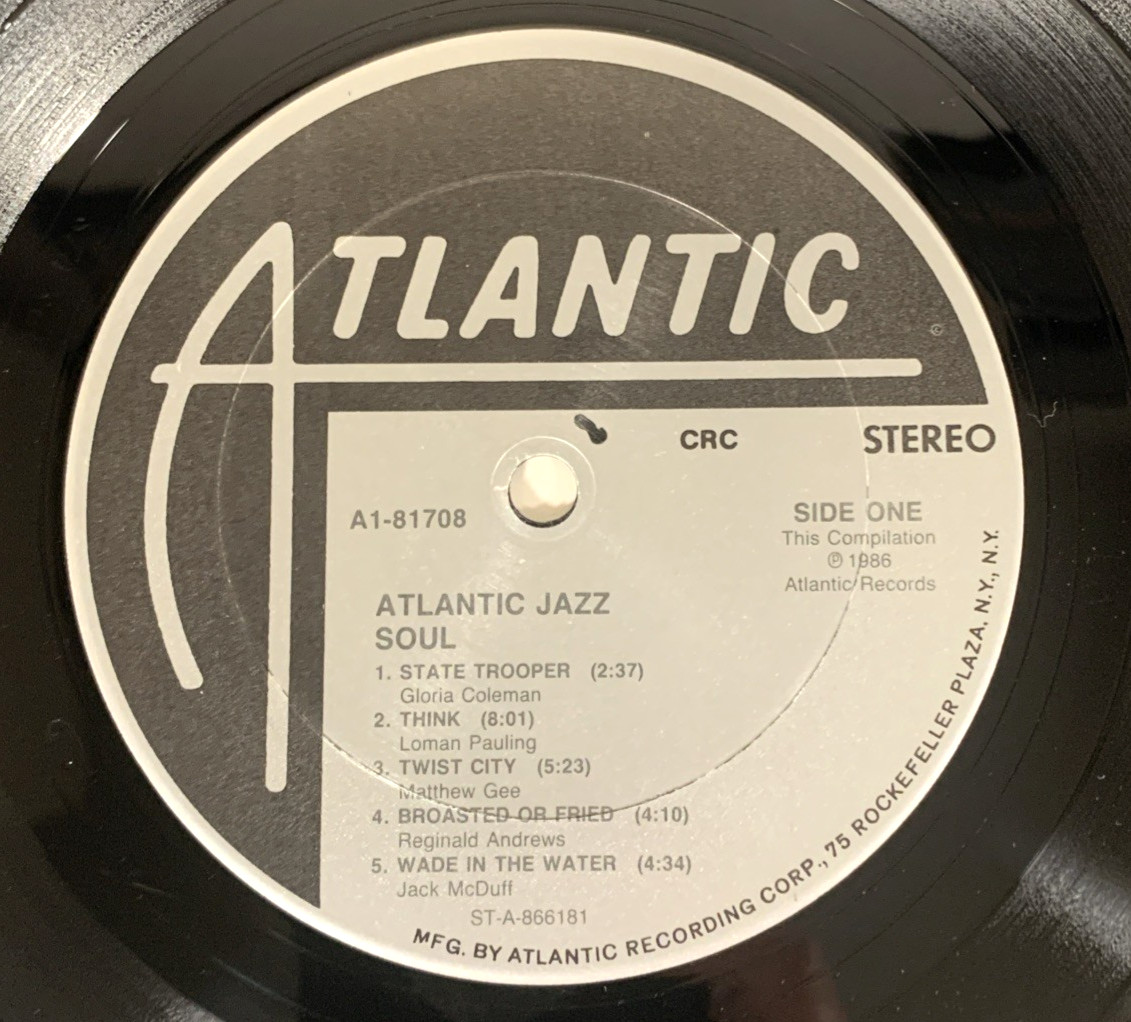 Atlantic Jazz Soul 2LP Gatefold 1986 Various Artists Vinyl MINT CRC Press