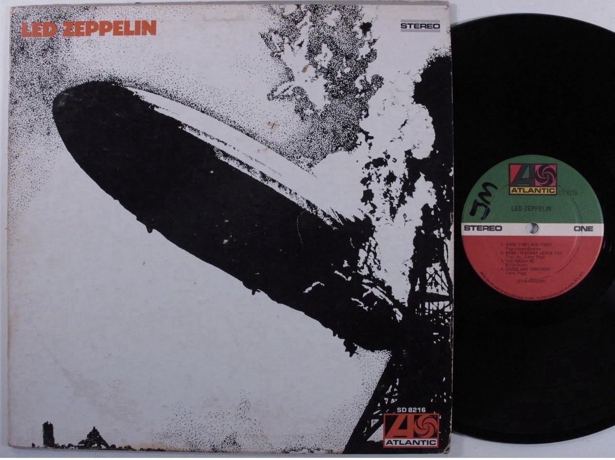 1970s LED ZEPPELIN Self Titled Debut Album US Pressing ATLANTIC SD-8216 LP