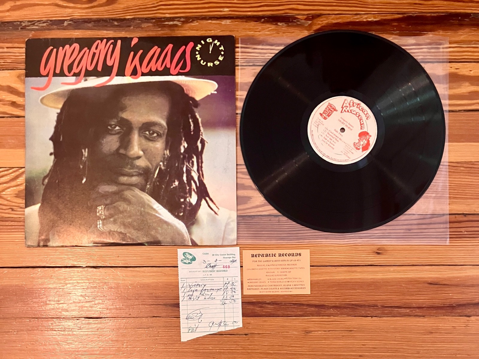 Gregory Isaacs: Night Nurse LP Vinyl OG Jamaican 1982 Pressing + Bonus NM/VG+