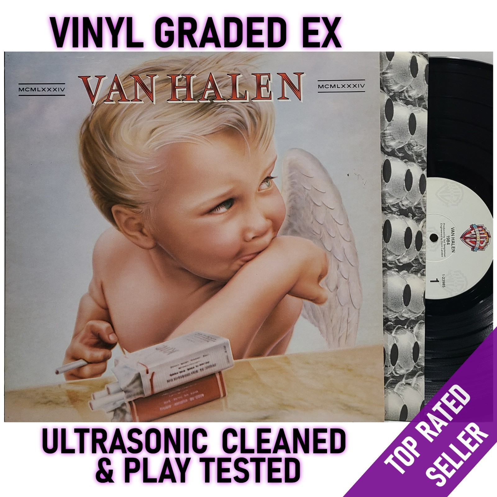 Van Halen 1984 LP Warner Bros 1983 EX Vinyl Original Press w/ Inner Sleeve Nice!