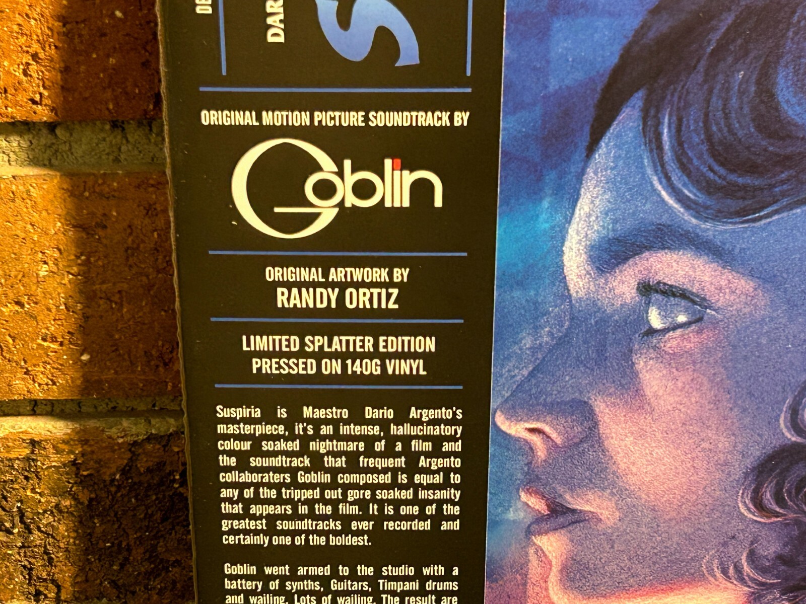 GOBLIN – Suspiria, Ltd BLUE SPLATTER COLOR VINYL LP Gatefold + OBI Strip New!