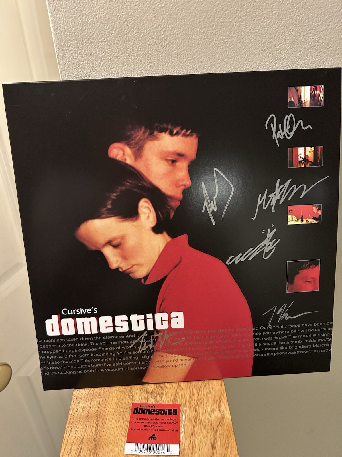 Cursive – Domestica – SIGNED COVER Red Smoke Vinyl