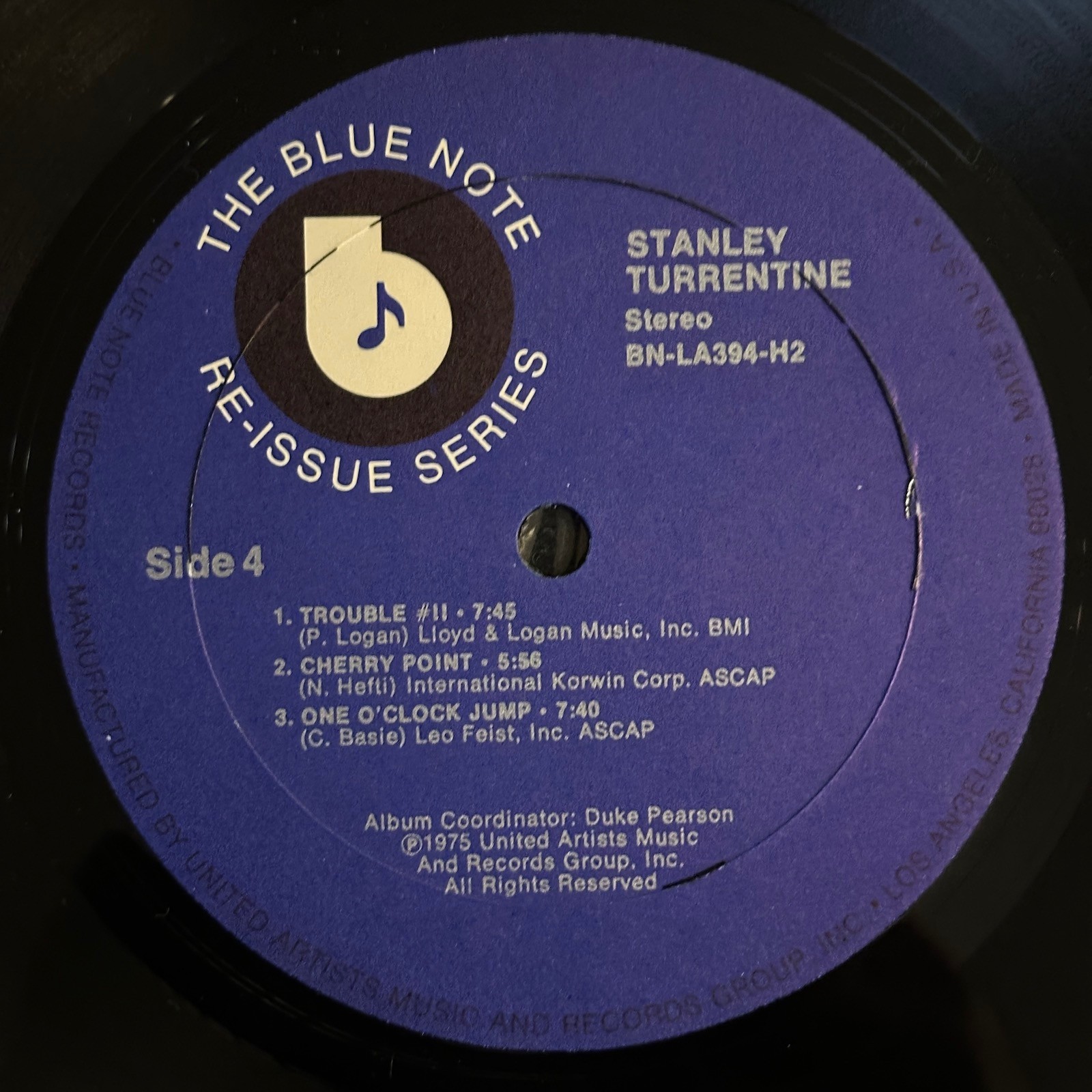 Stanley Turrentine self-titled Vinyl 2LP Compilation 1975 Blue Note Records Jazz