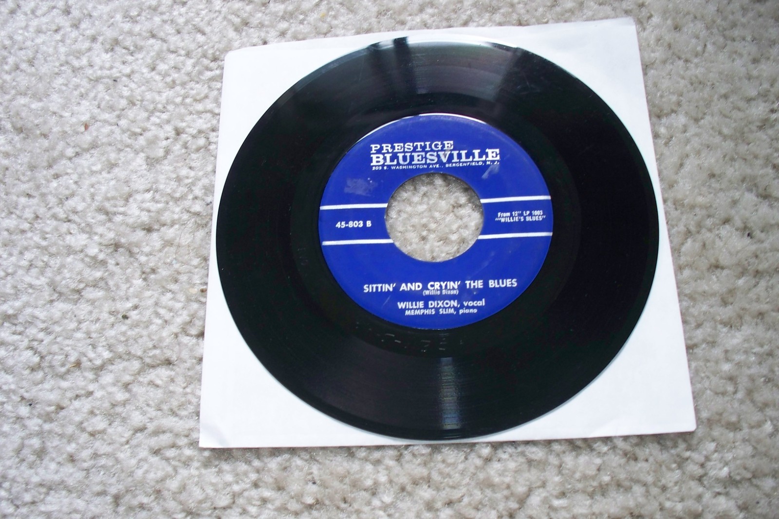 BLUES-WILLIE DIXON-SITTIN’ AND CRYIN’ THE BLUES/NERVOUS-PRESTIGE BLUESVILLE 803