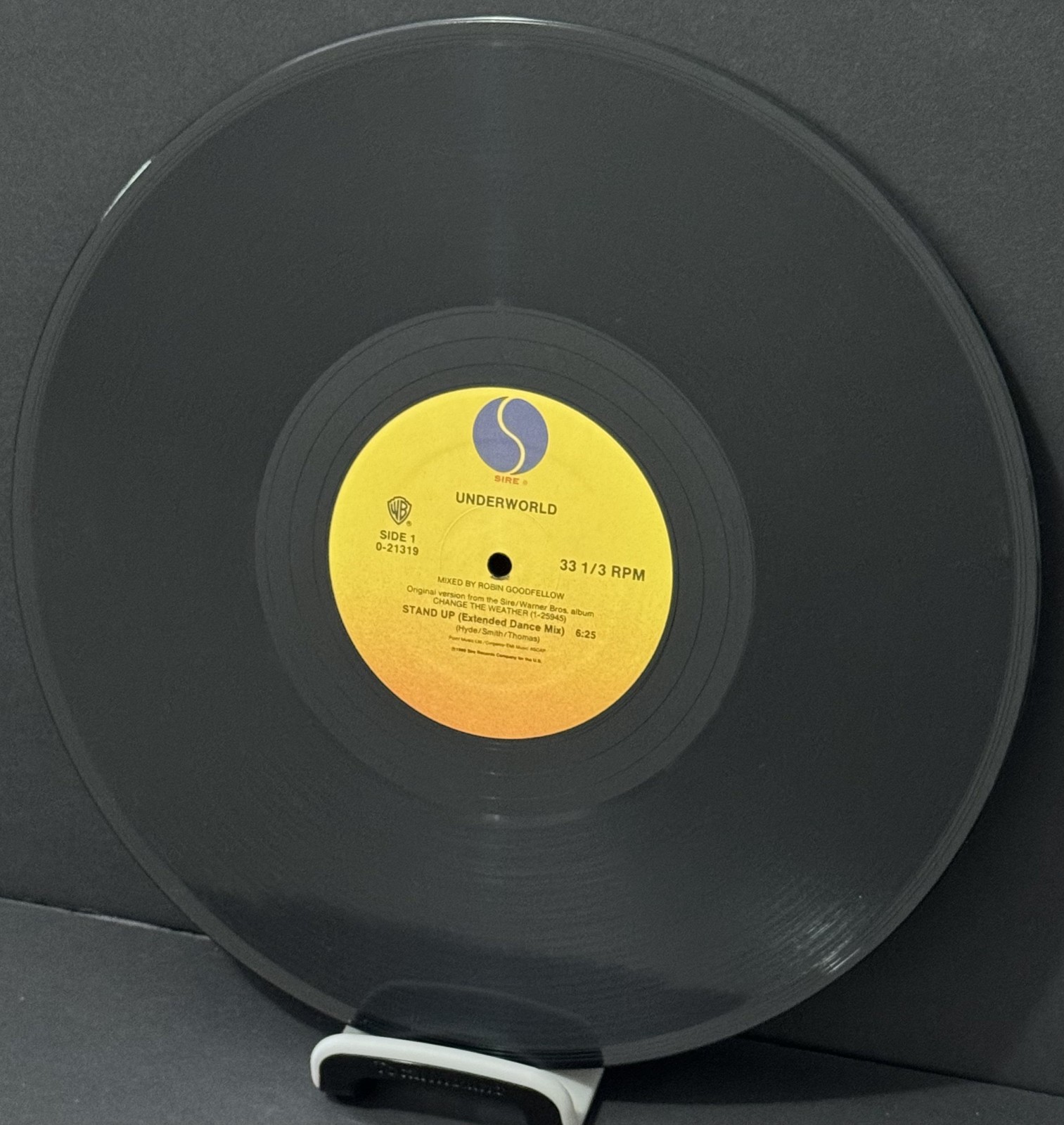 Underworld – Stand Up 12″ Maxi Single 1989 Sire VG+ Synth Pop Dance
