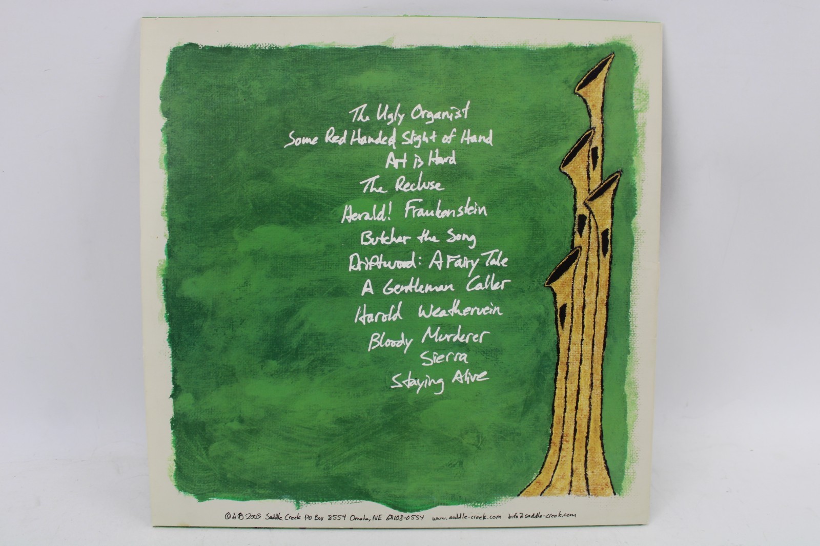 The Ugly Organ by Cursive LP Green Vinyl NM 2003 Rock Saddle Creek Records