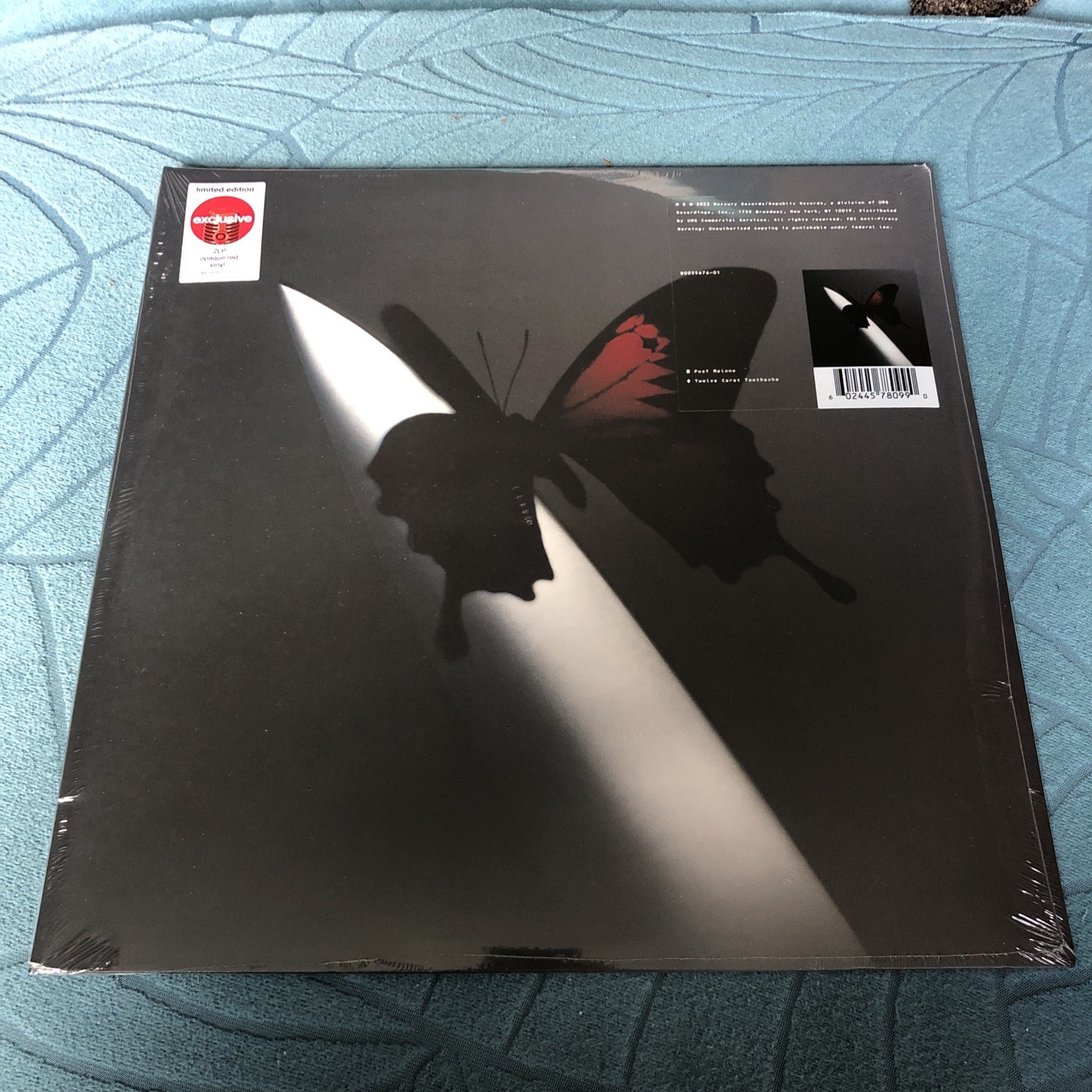 Post Malone “Twelve Carat Toothache” 2LP/Mercury (Sealed) Ltd Ed Opaque Red 2022